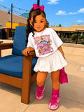 Youth Tee — "Beautiful Serenity" Pink Floral Vintage Graphic