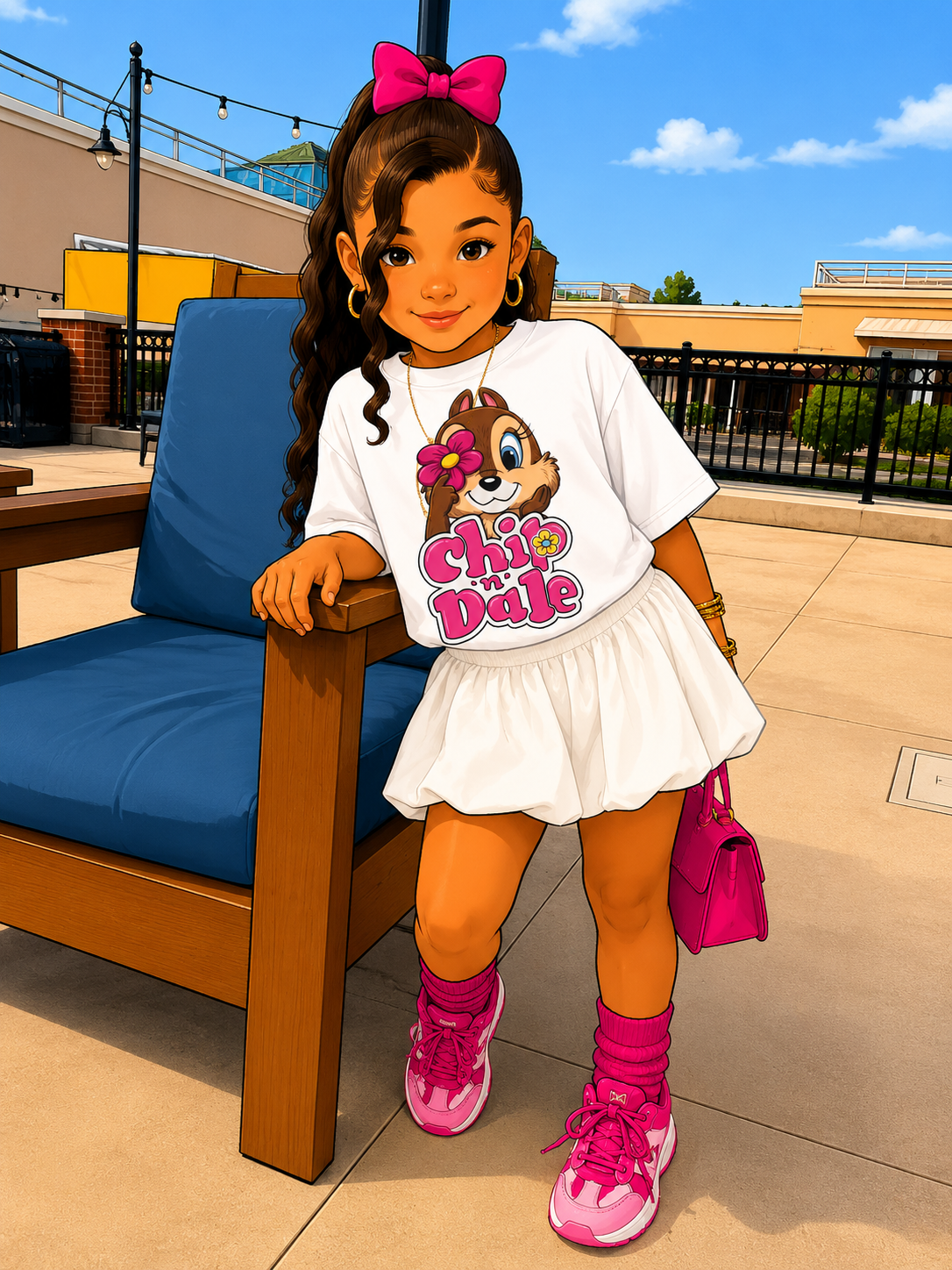 Minnie Mouse Youth Tee - Cute Polka Dot Bow Kids Graphic T-Shirt